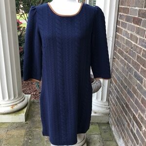 Sail to Sable Navy Cable Knit Dress